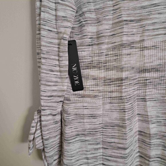 NIC+ZOE Green Shawl Lapel 3/4 Sleeve Linen-Blend Cardy - Picture 11 of 11